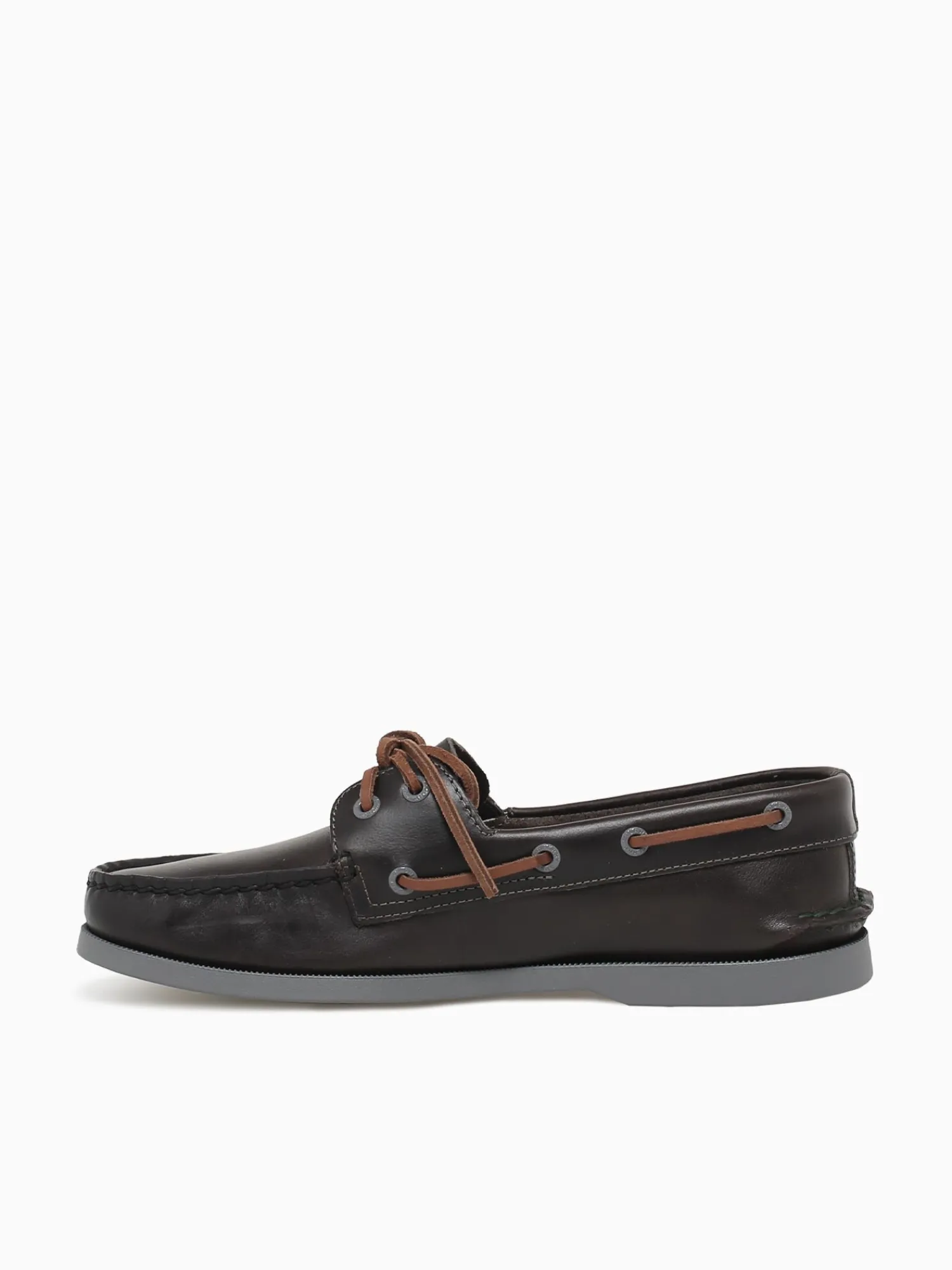 Sale Sperry a o 2eye burnish leather Grey