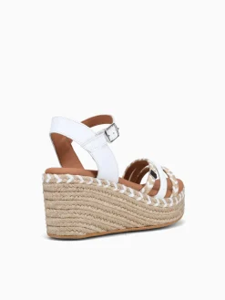 Sale Popa albany cuerda blanco rafia leather White