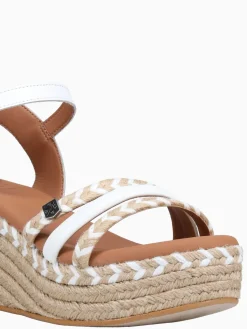Sale Popa albany cuerda blanco rafia leather White