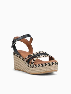 Fashion Popa albany cuerda negro rafia leather Black