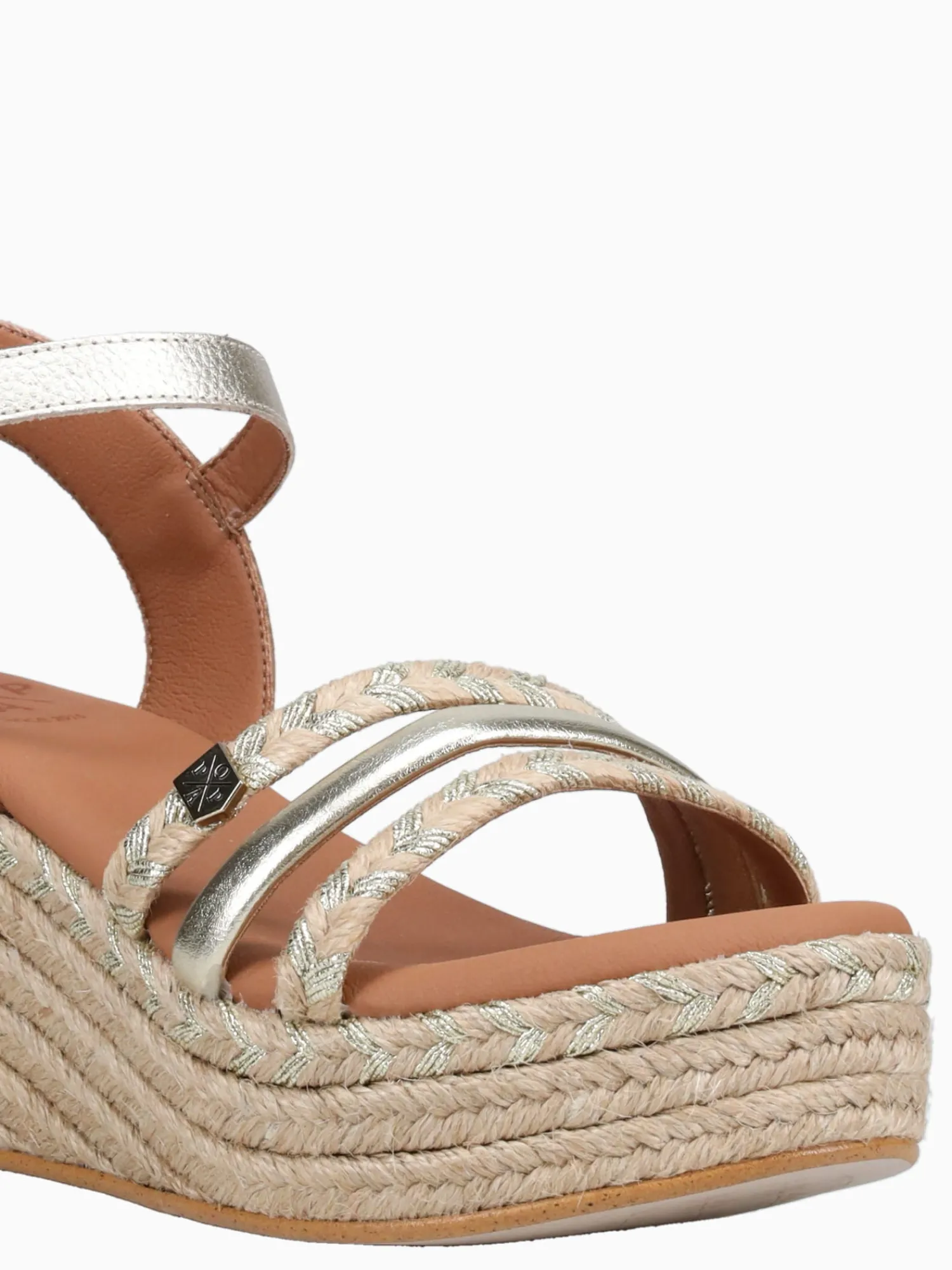 Outlet Popa albany cuerlam oro rafia leather Gold