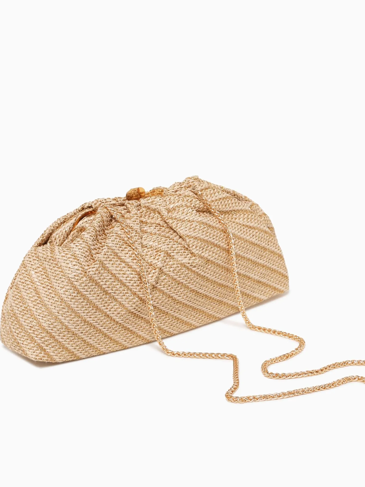 New Moda Lux brisa clutch natural Gold