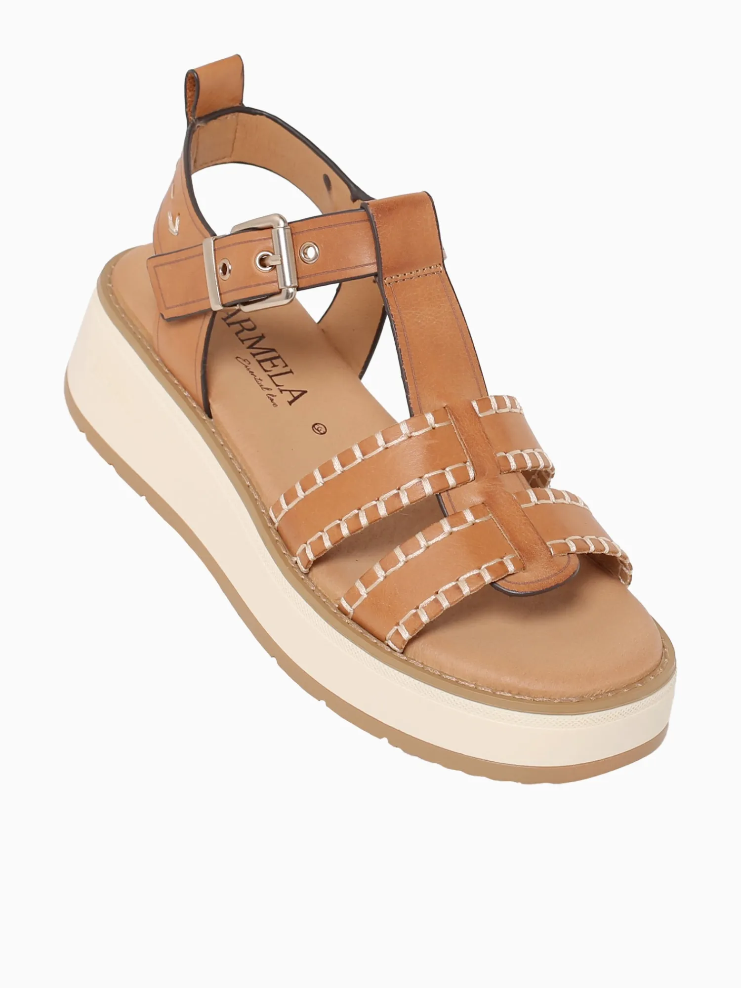 Fashion Carmela carien 162246 camel piel Cognac