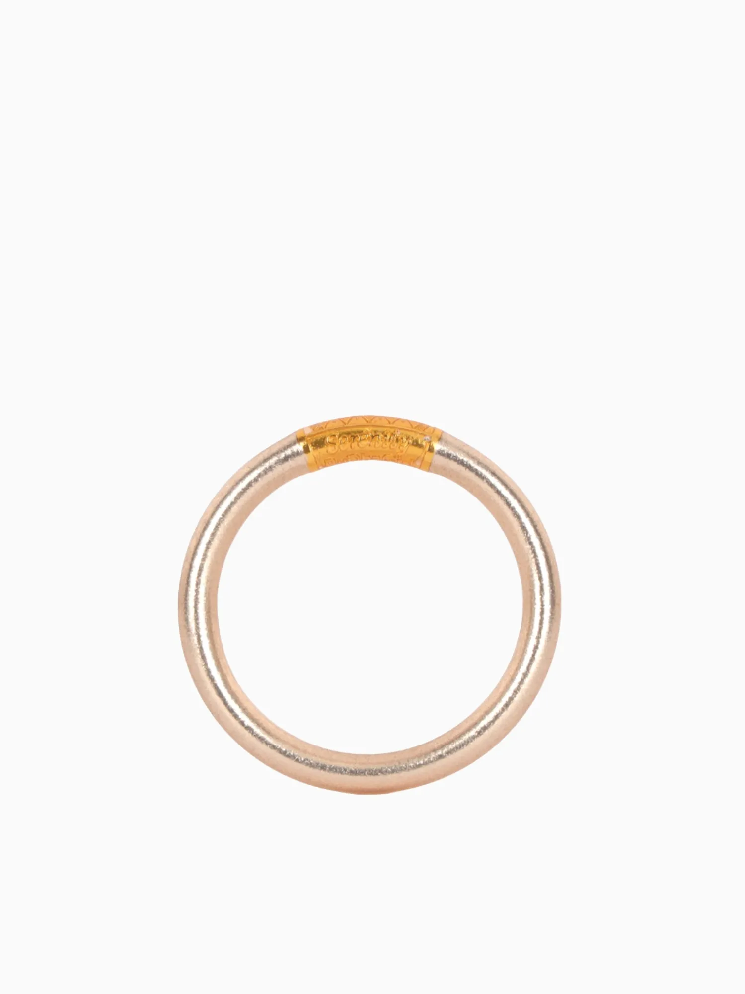Discount BuDhaGirl champagne tzubbie all weather bangle (awb) - serenity prayer Rose Gold