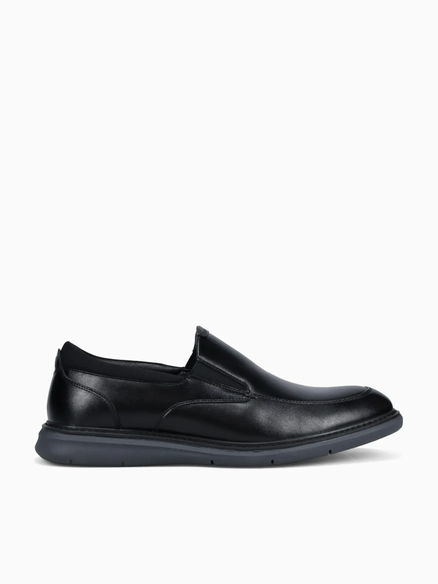 Online Nunn Bush chase moc toe man made Black