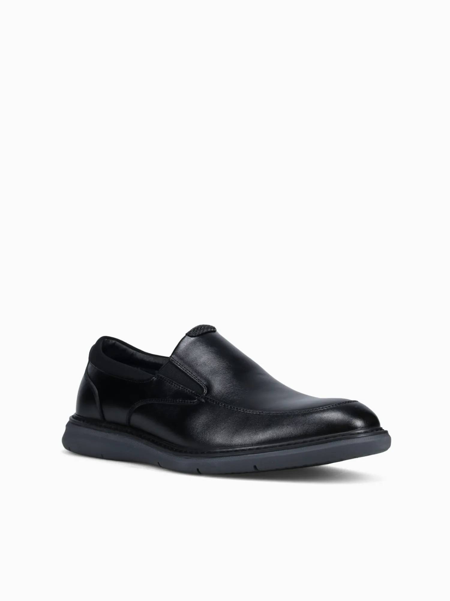 Online Nunn Bush chase moc toe man made Black