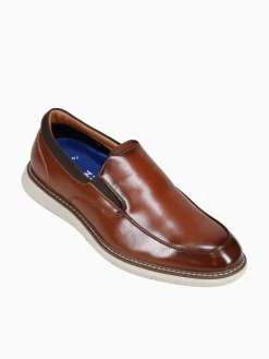 Fashion Nunn Bush chase moc toe multi man made Cognac