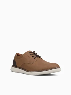 New Nunn Bush chase plain toe multi man made Cognac