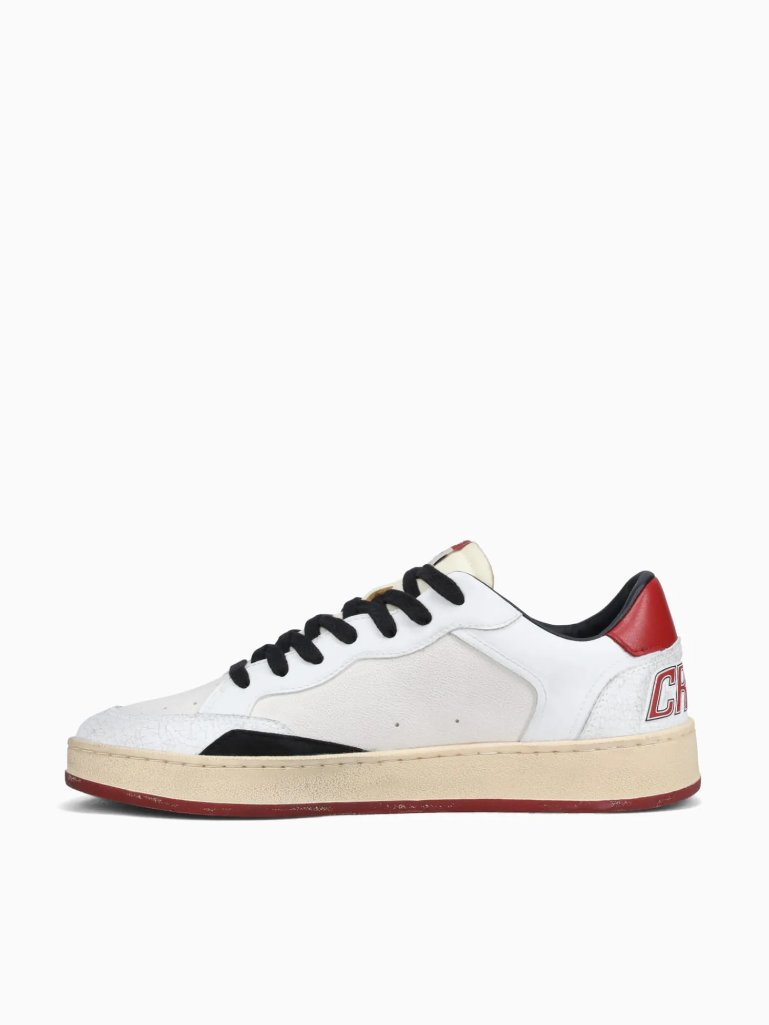New CRIME LONDON chelsea 15200aa7 10 wht red blk lea sde White Multi