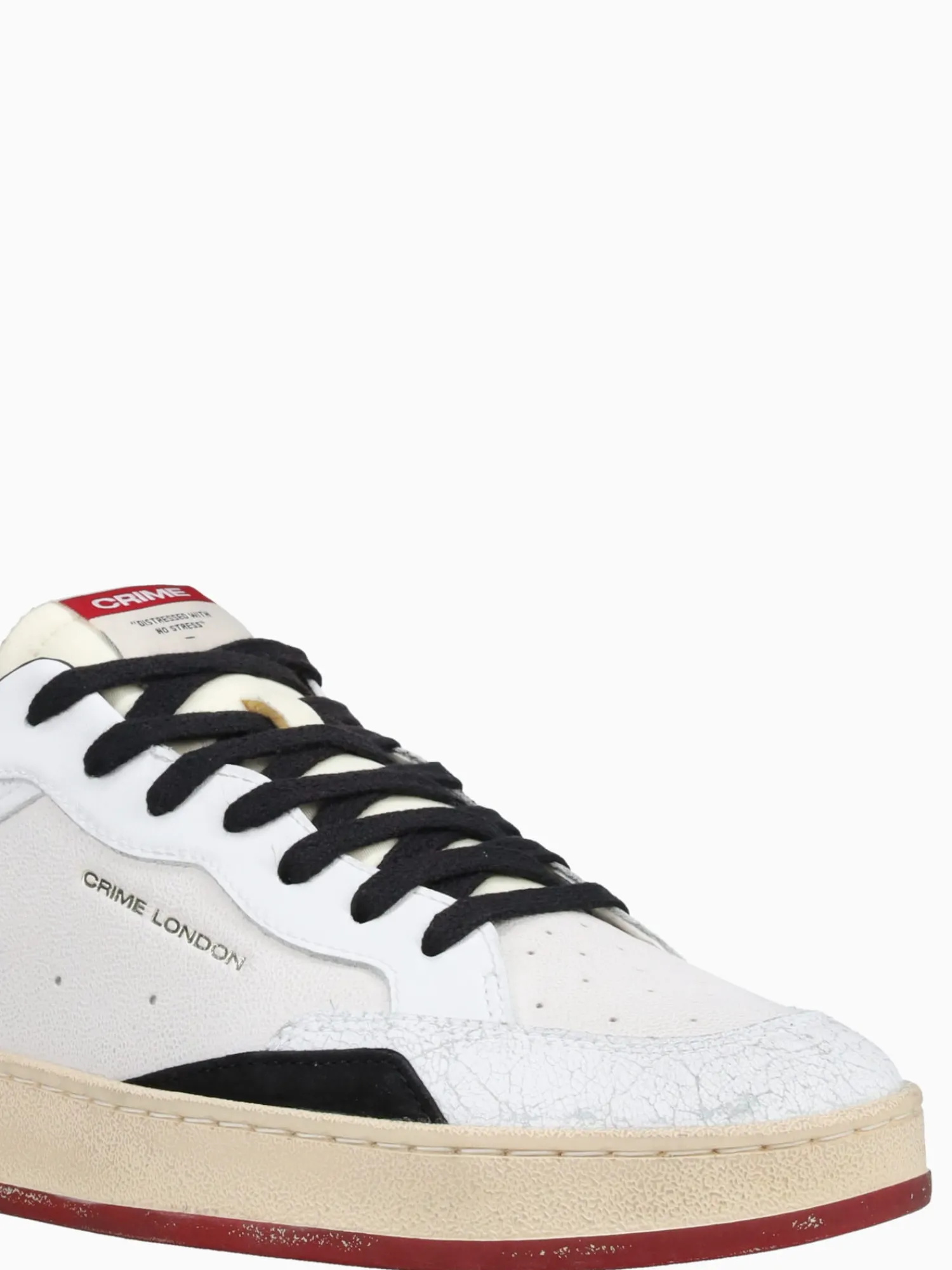 New CRIME LONDON chelsea 15200aa7 10 wht red blk lea sde White Multi