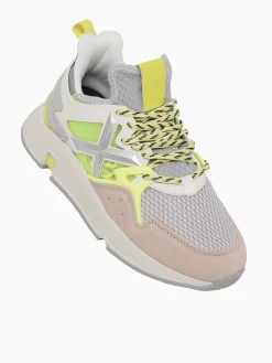 Clearance MUNICH clik woman amarillo mesh suede Yellow