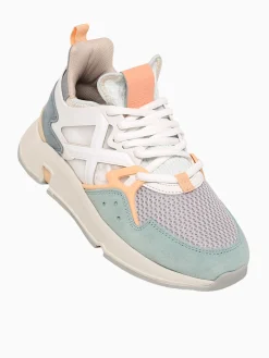Sale MUNICH clik woman blanco mesh suede White