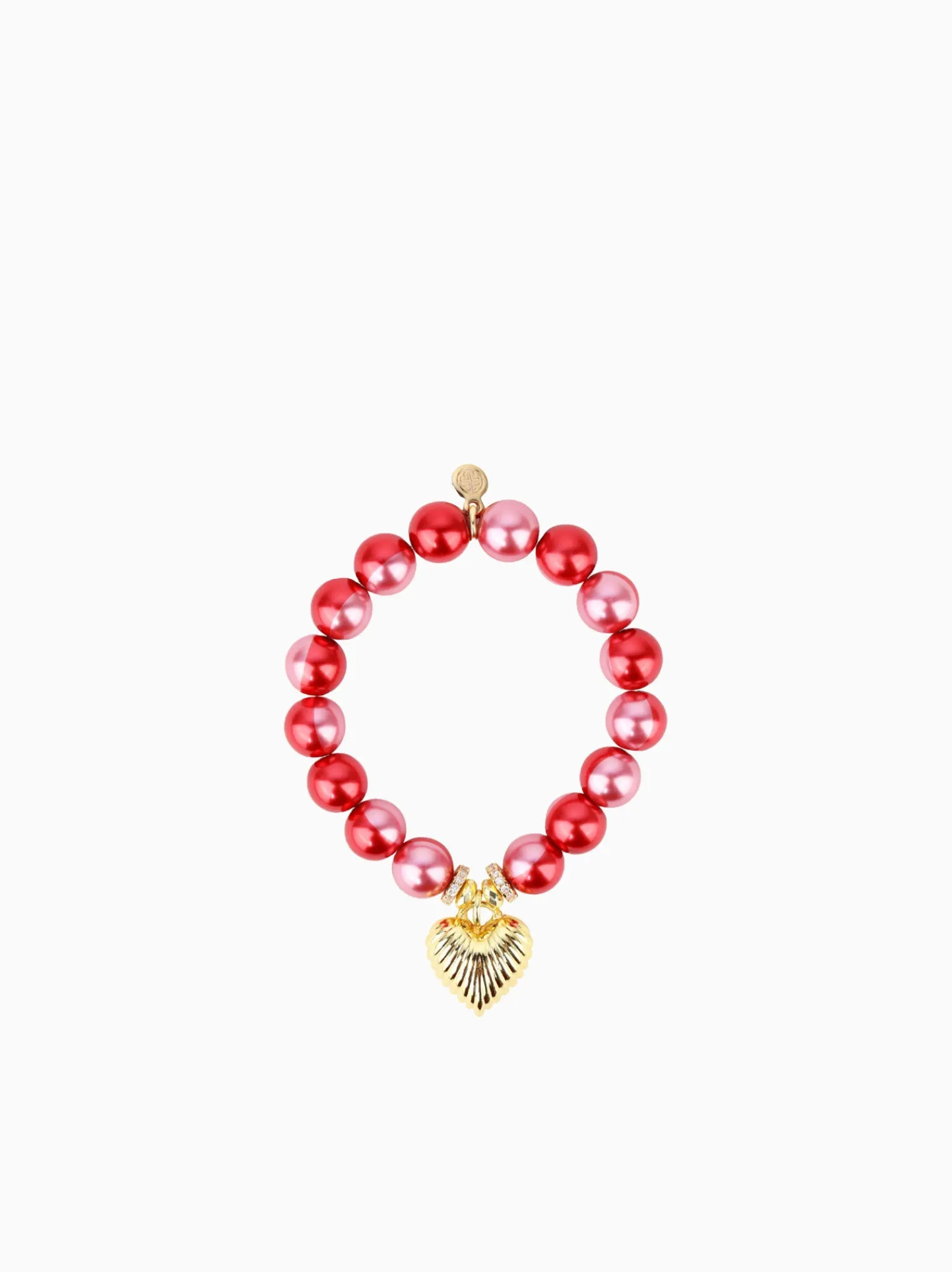 New BuDhaGirl coeur beaded bracelet rouge Red