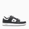 Hot Lacoste court cage blk wht leather Black