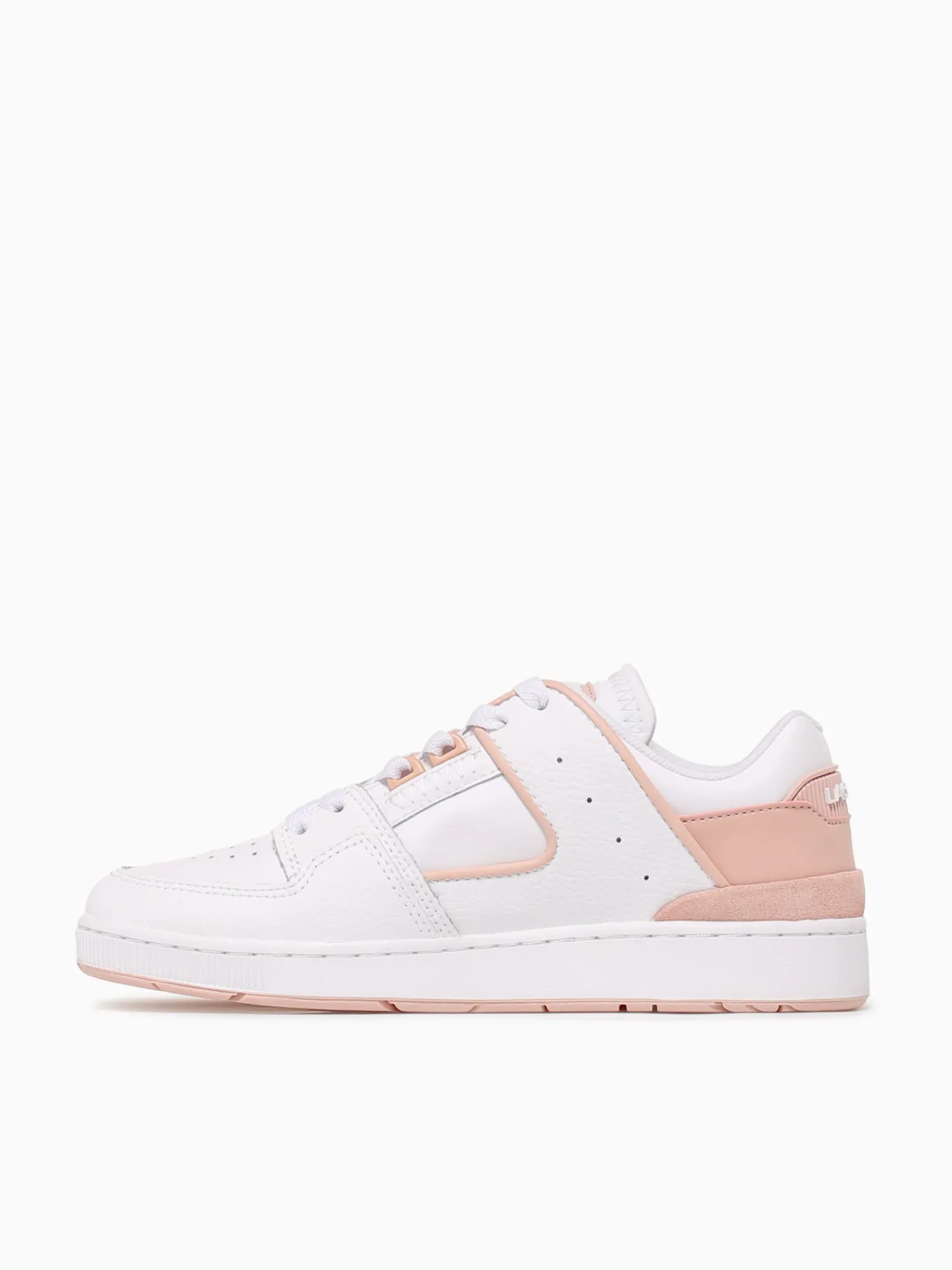 Hot Lacoste court cage wht ltpnk leather White