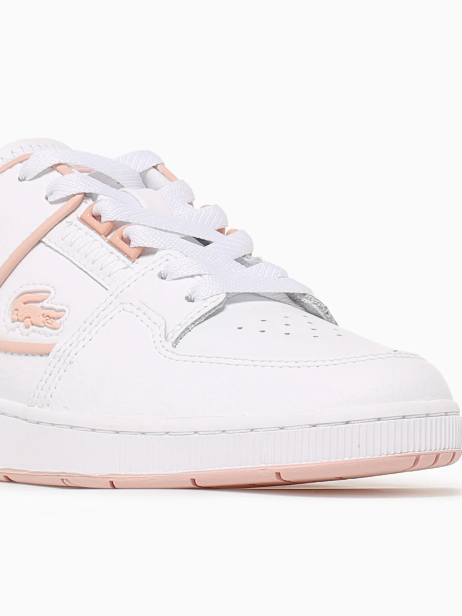 Hot Lacoste court cage wht ltpnk leather White