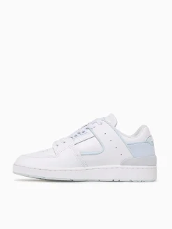 Clearance Lacoste court cage wht lyblue leather White