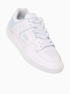 Clearance Lacoste court cage wht lyblue leather White