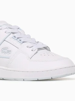 Clearance Lacoste court cage wht lyblue leather White
