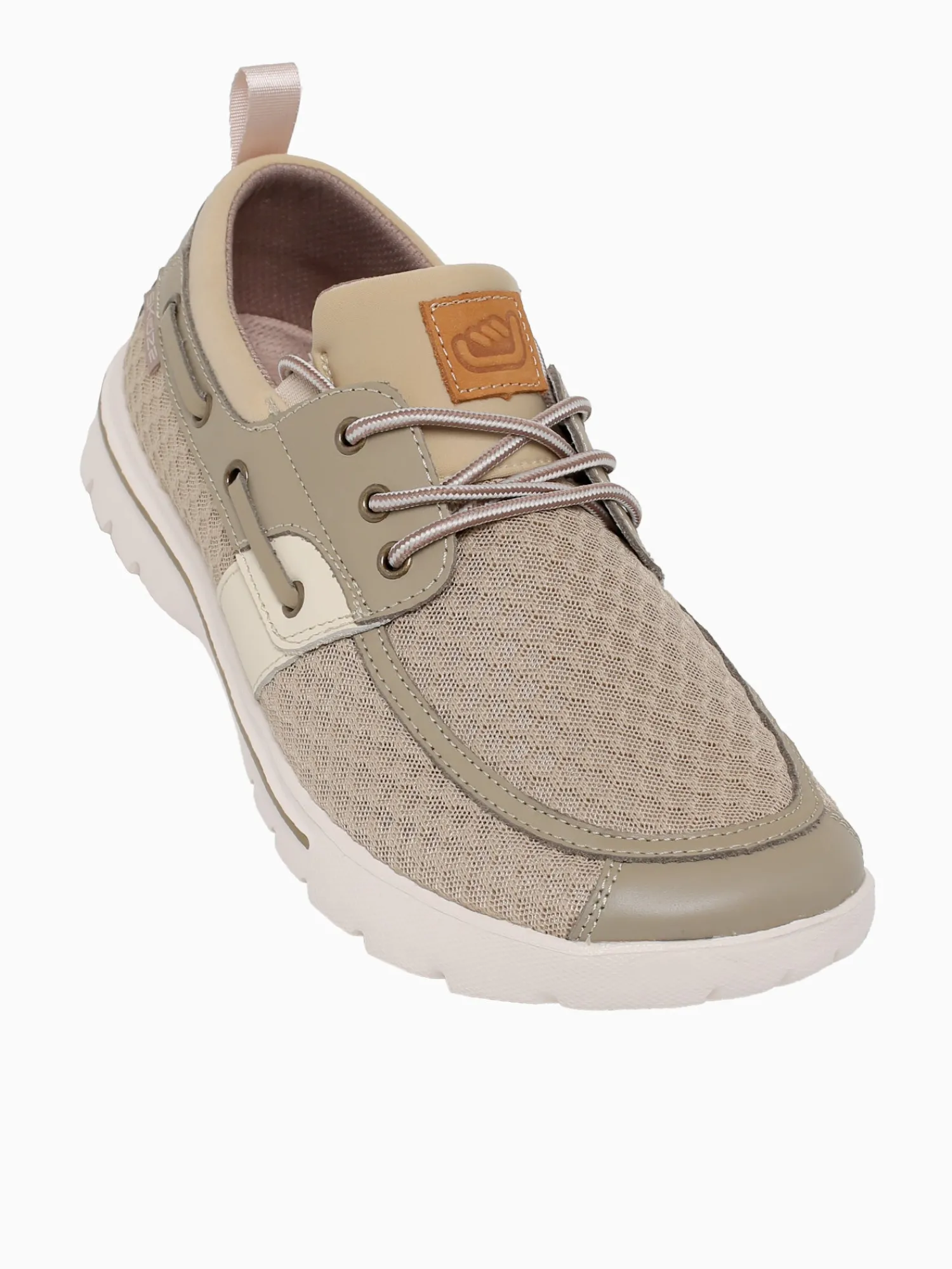 Hot SKUZE del marina begie mesh leather Tan