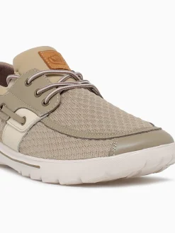 Hot SKUZE del marina begie mesh leather Tan