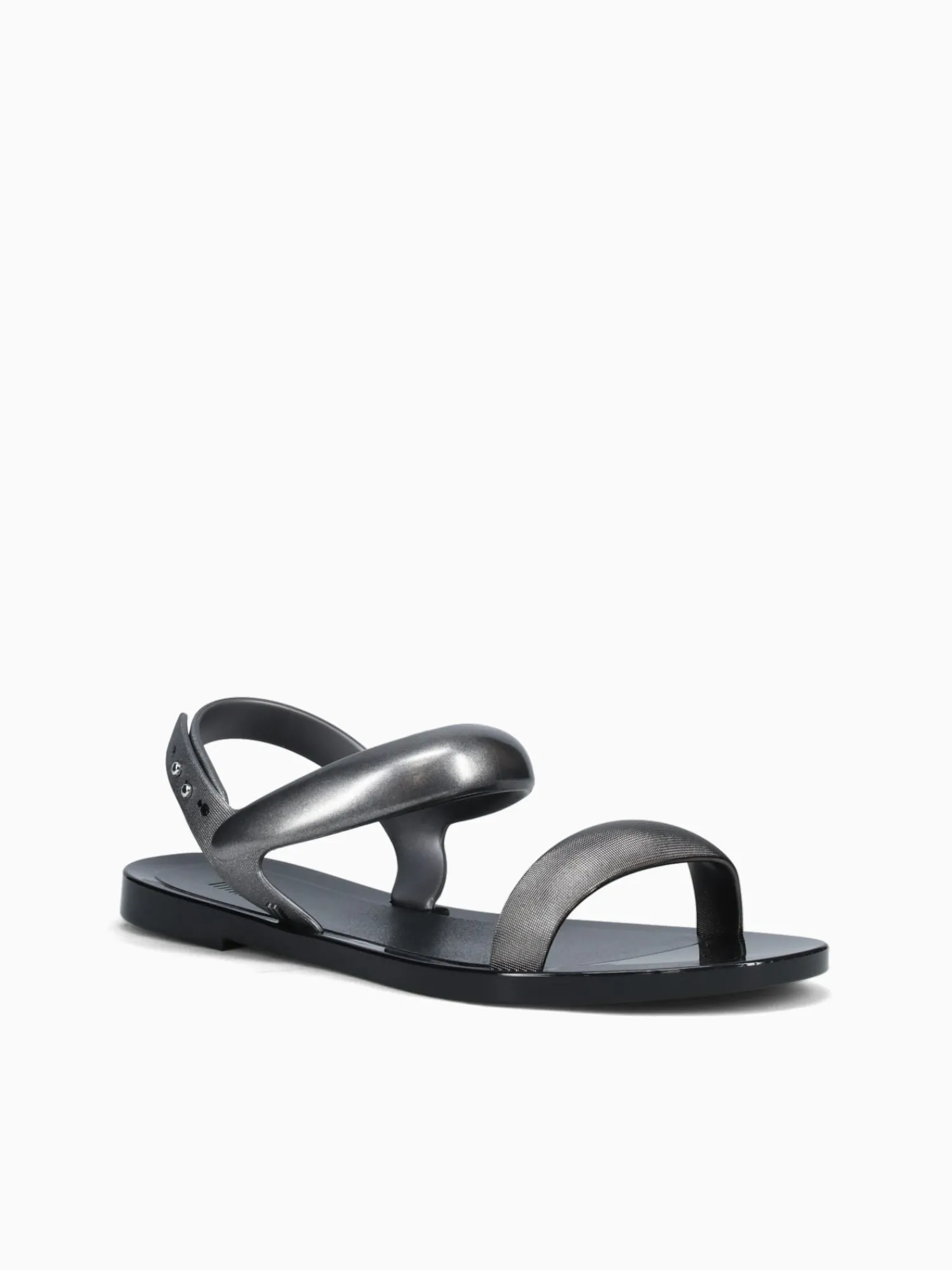 New Melissa eclipse sandal silver jelly Black