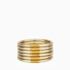 New BuDhaGirl etoile all weather bangles (awb) - serenity prayer Gold
