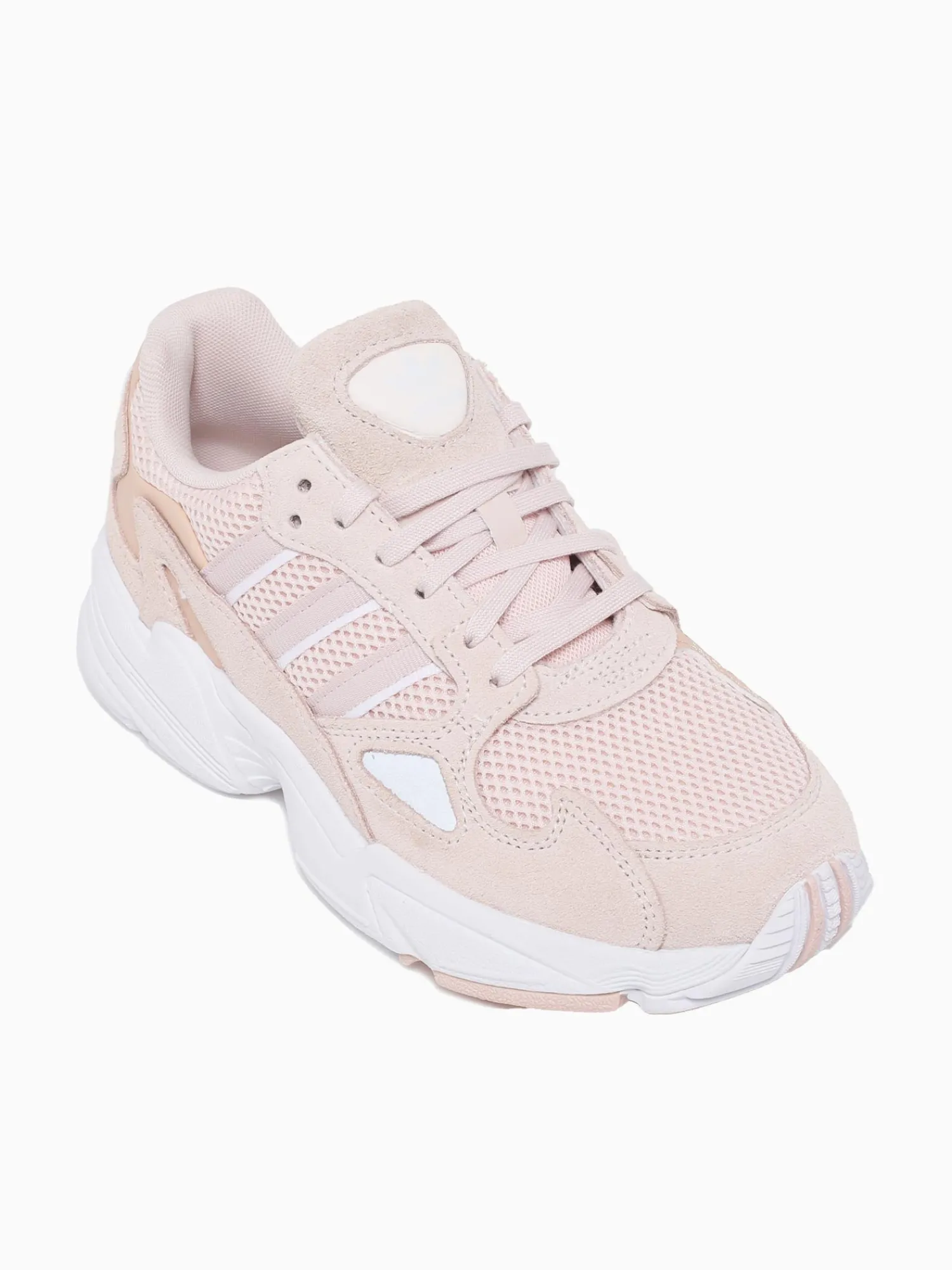 Online adidas falcon w quartz white blush leather mesh Natural