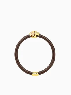 Discount BuDhaGirl fauna panther all weather bangle (awb) - chocolate Brown