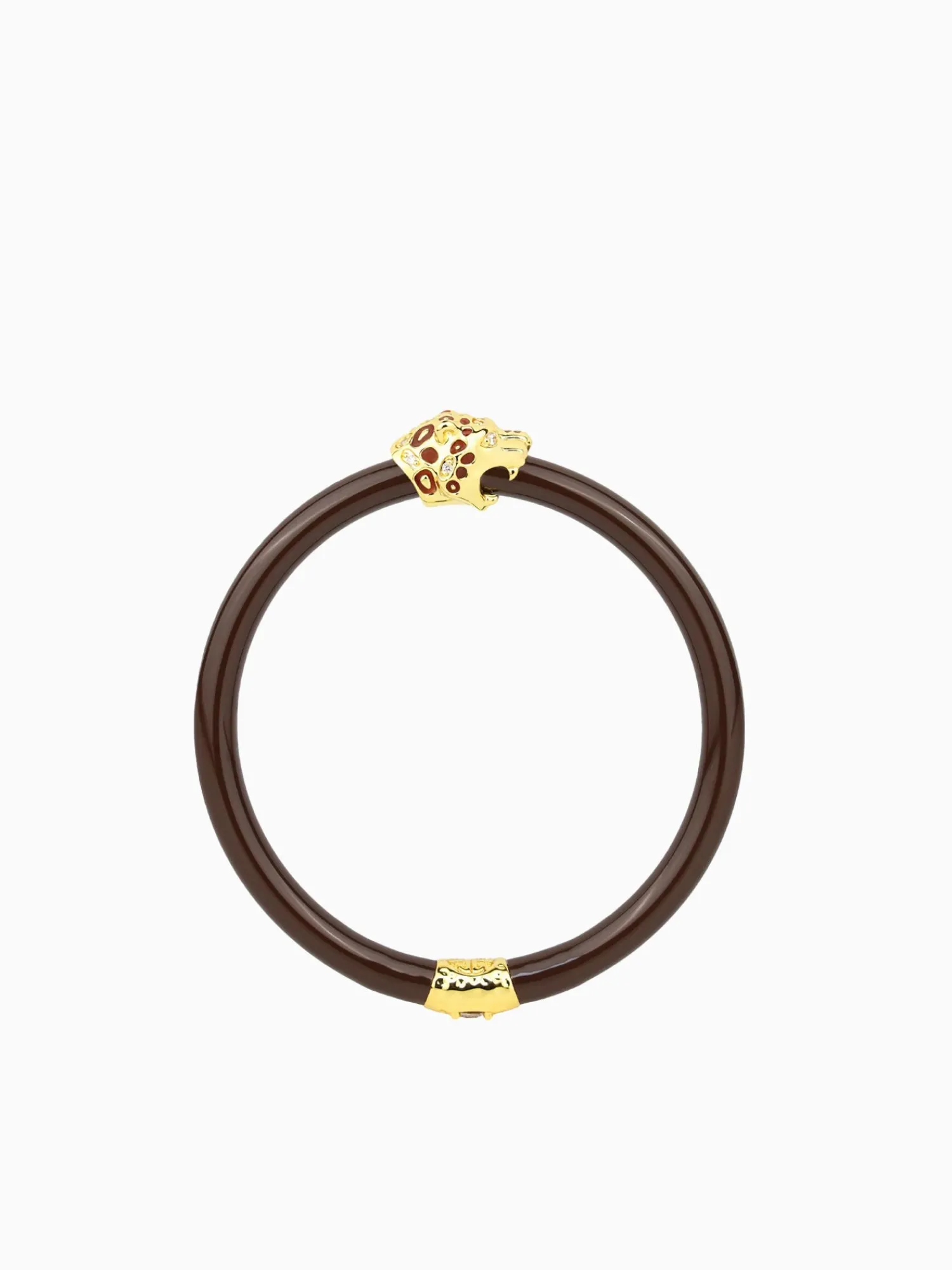 Discount BuDhaGirl fauna panther all weather bangle (awb) - chocolate Brown