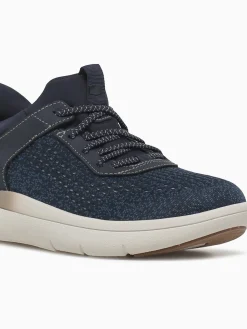 New Florsheim fleet knit elastic cognac knit nub Navy