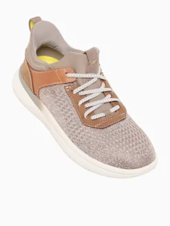 Online Florsheim fleet knit elastic cognac knit nub Taupe