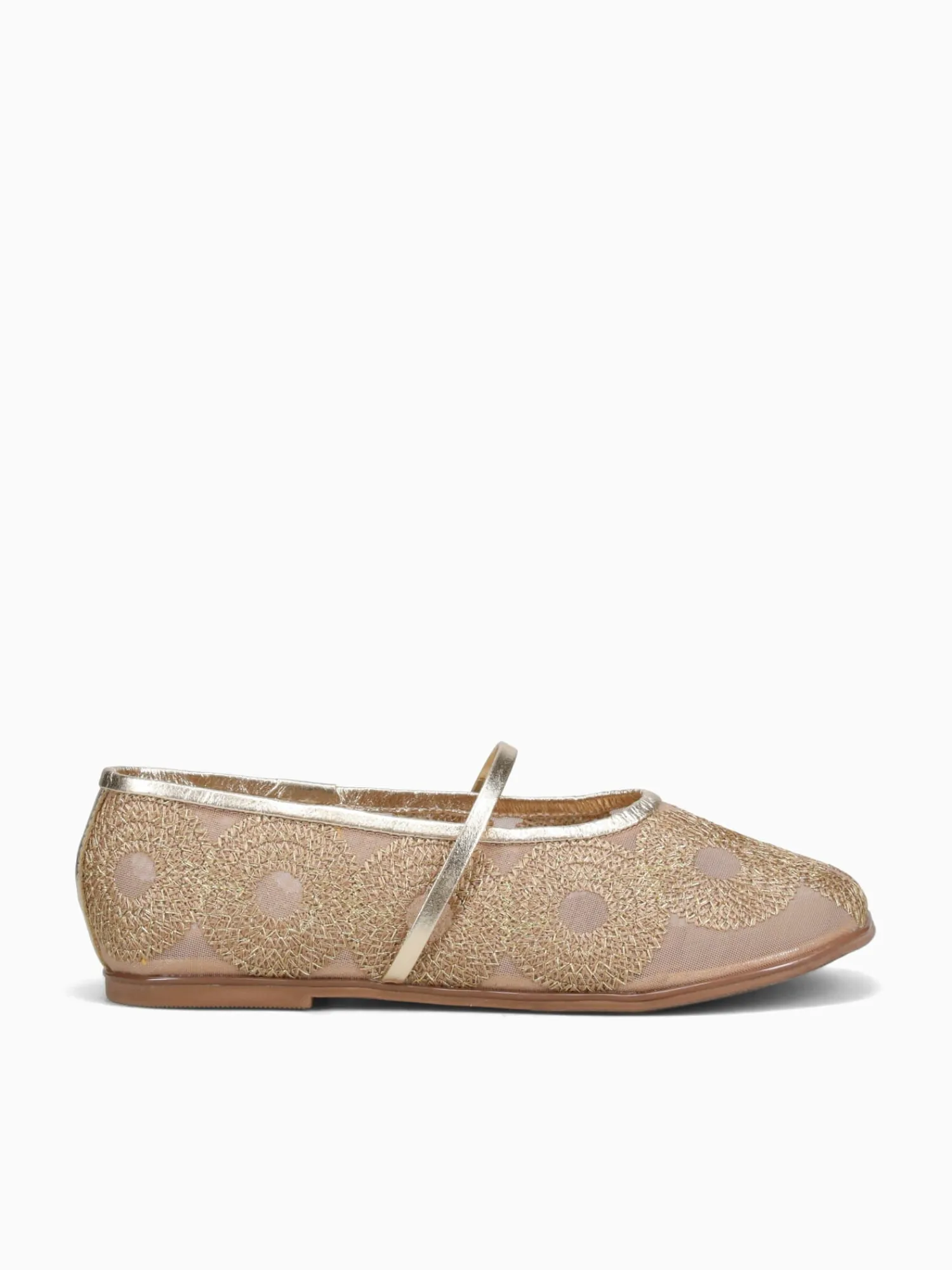 New Ferrucci flossie bronce ouro tela circulos Bronze
