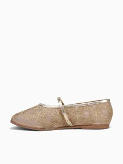 New Ferrucci flossie bronce ouro tela circulos Bronze
