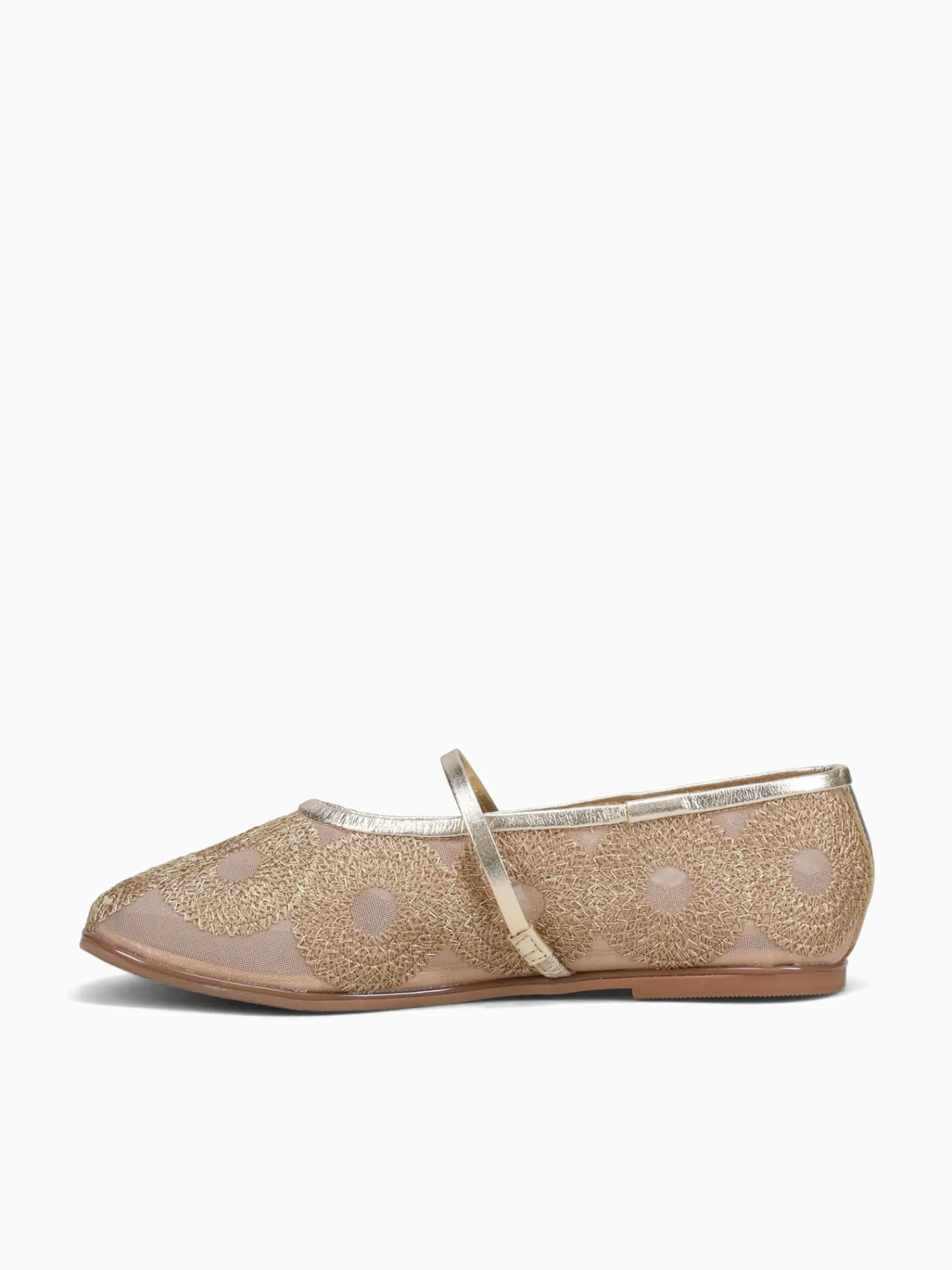 New Ferrucci flossie bronce ouro tela circulos Bronze