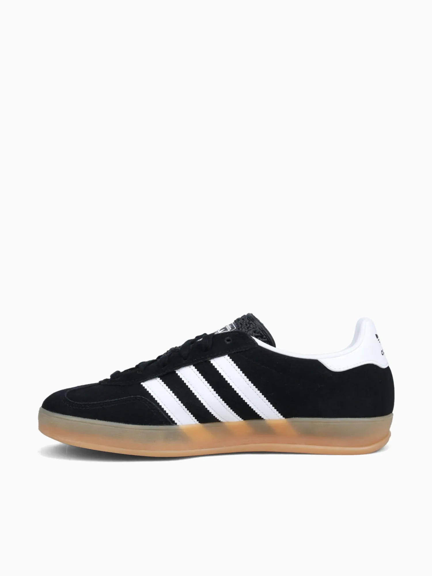Clearance adidas gazelle indoor white suede Black