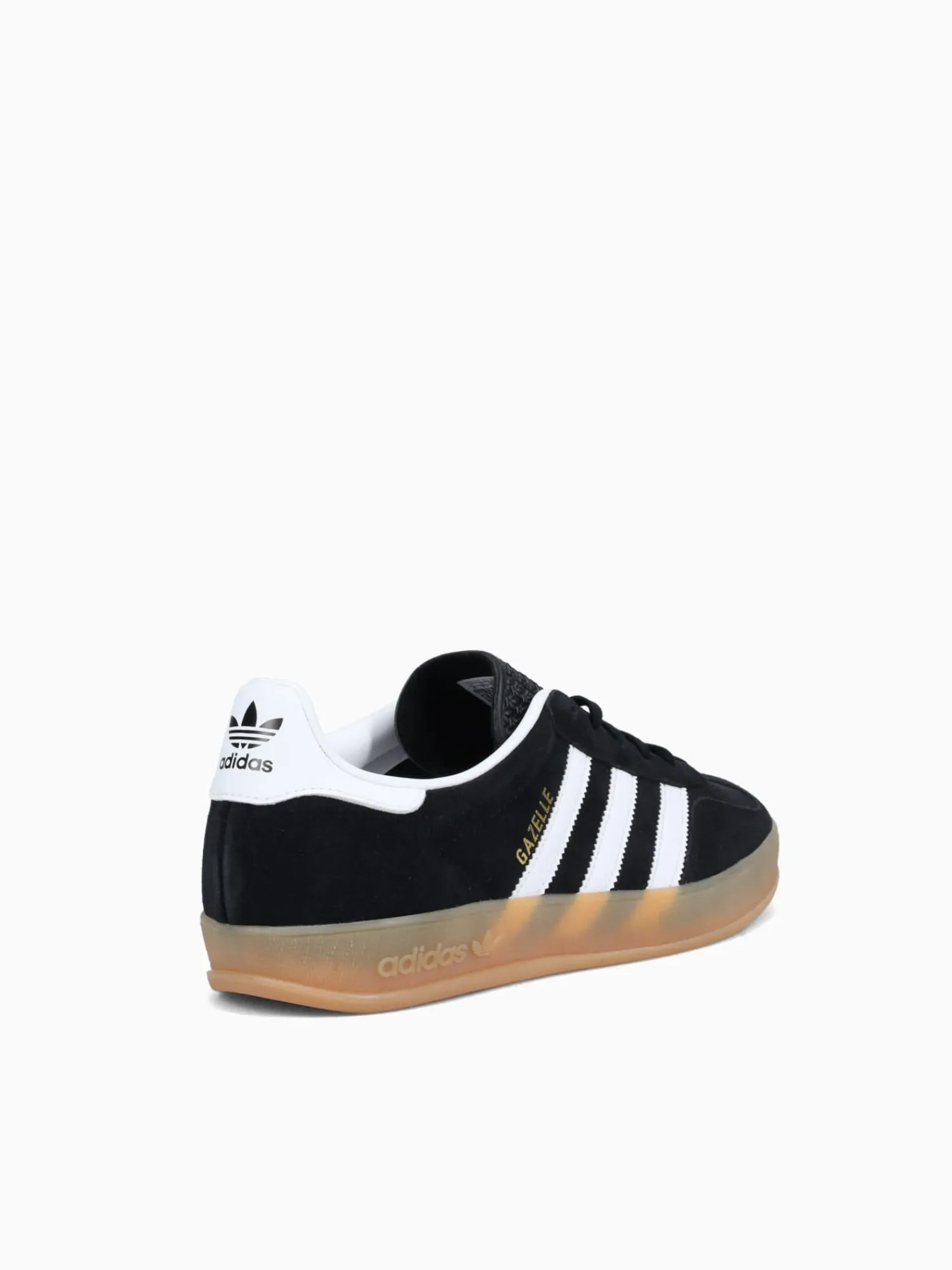 Clearance adidas gazelle indoor white suede Black