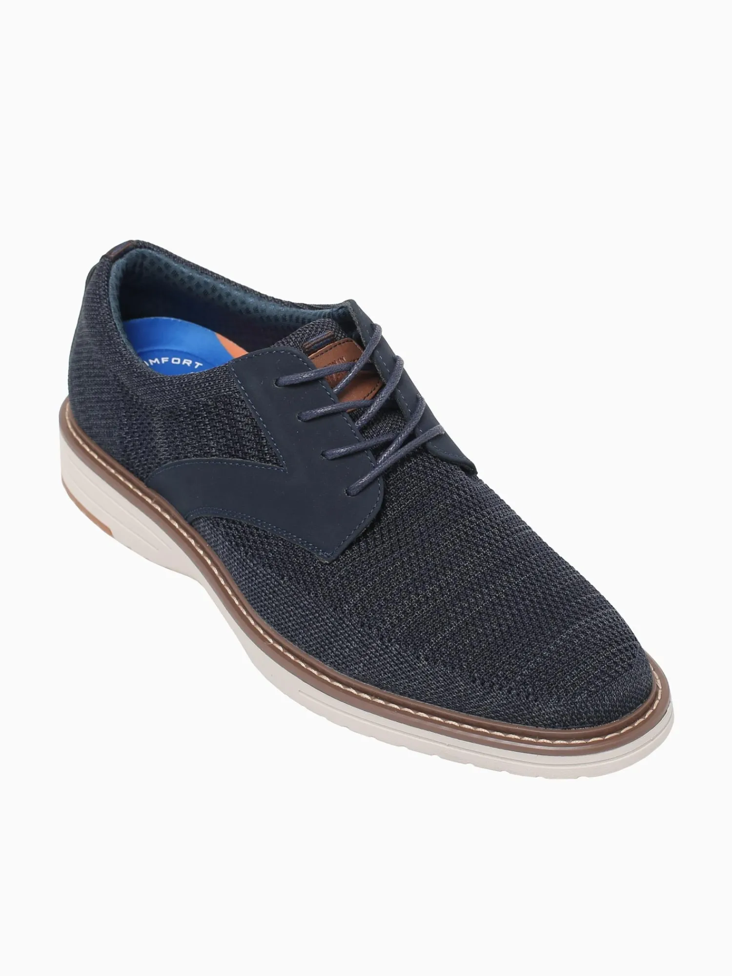 Sale Nunn Bush griff knit plain toe multi knit Navy