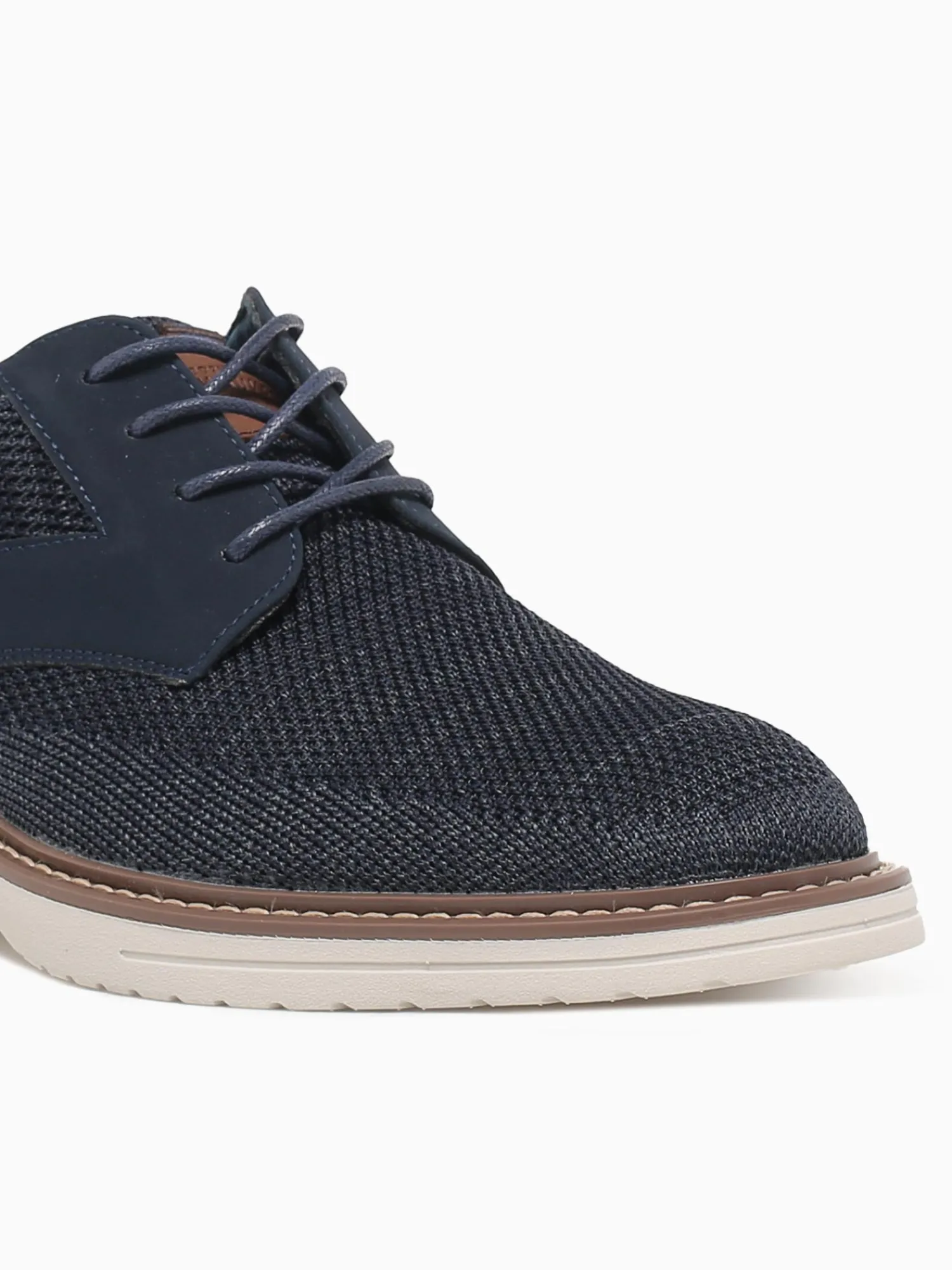 Sale Nunn Bush griff knit plain toe multi knit Navy