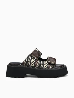 Clearance Noa Harmon heaven marron negro rafia Brown