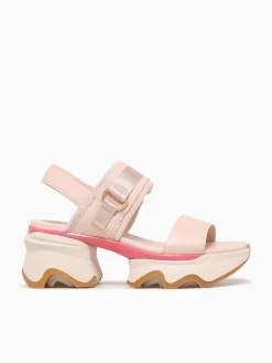 Clearance SOREL kinetic impact slingback coral leather Off White