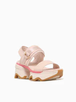 Clearance SOREL kinetic impact slingback coral leather Off White
