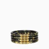 Fashion BuDhaGirl koi noir all weather bangles (awb) - set of 4 Black