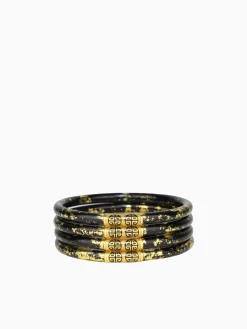 Fashion BuDhaGirl koi noir all weather bangles (awb) - set of 4 Black