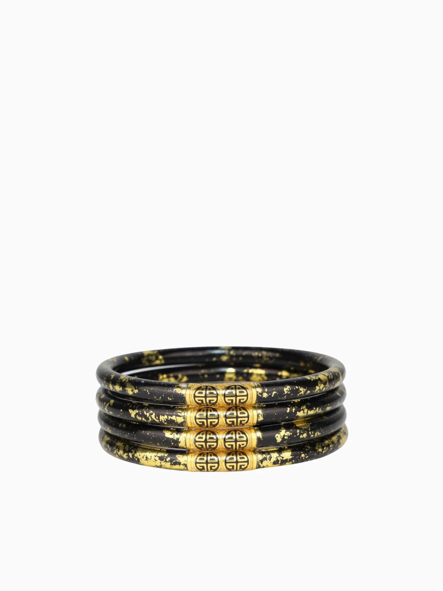 Fashion BuDhaGirl koi noir all weather bangles (awb) - set of 4 Black