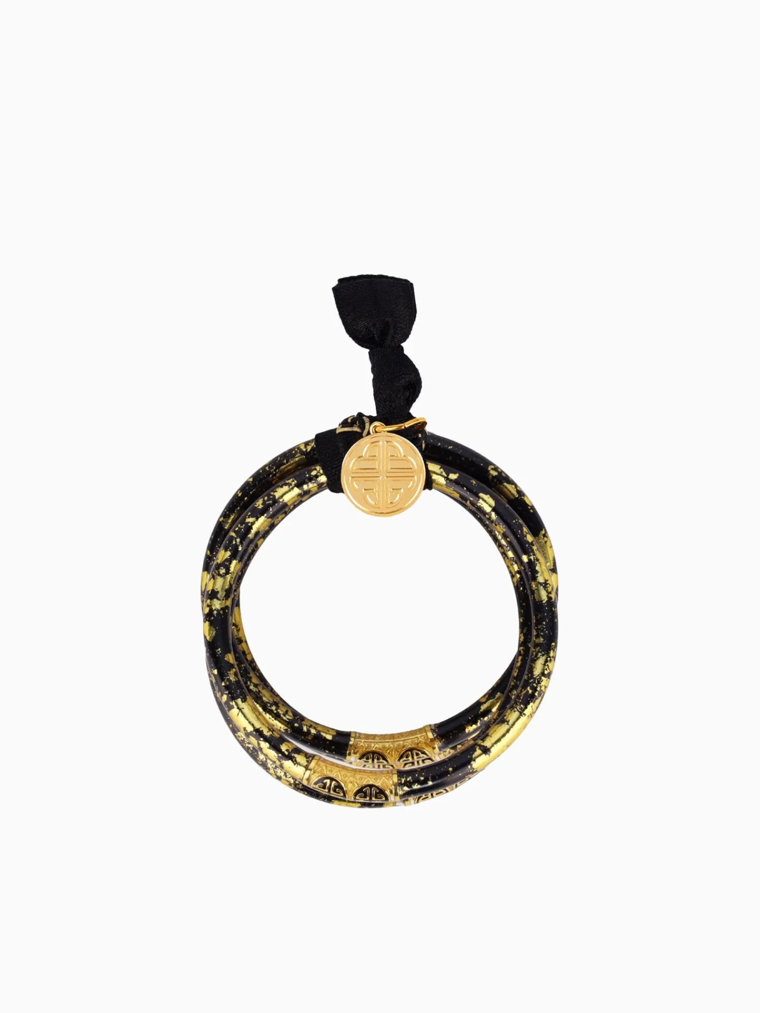 Fashion BuDhaGirl koi noir all weather bangles (awb) - set of 4 Black