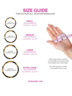 Fashion BuDhaGirl koi noir all weather bangles (awb) - set of 4 Black