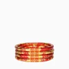 Online BuDhaGirl koi rouge all weather bangles (awb) - set of 4 Red
