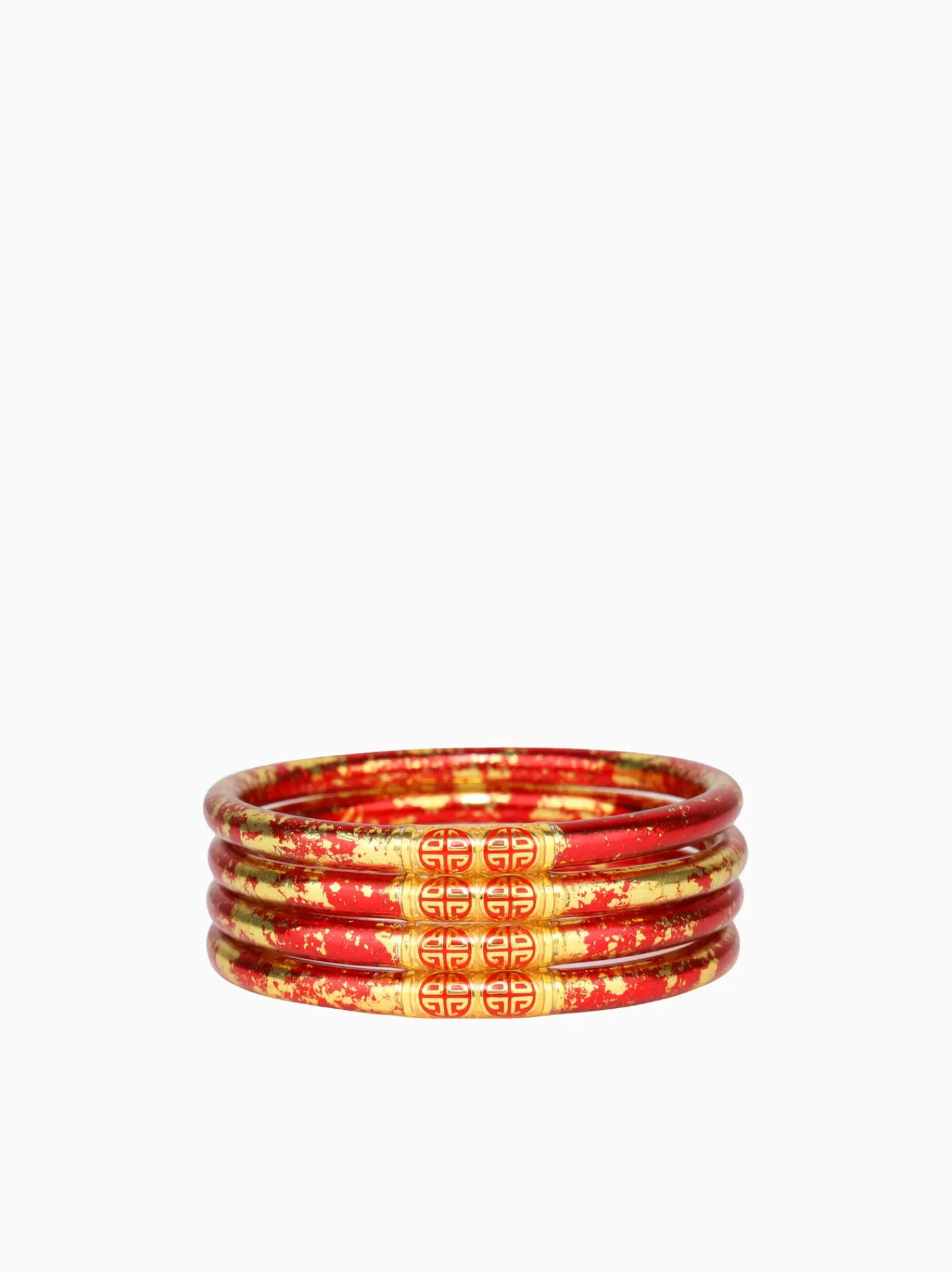 Online BuDhaGirl koi rouge all weather bangles (awb) - set of 4 Red