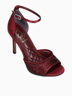 Online Sam Edelman krissa french burgundy satin Dark Red
